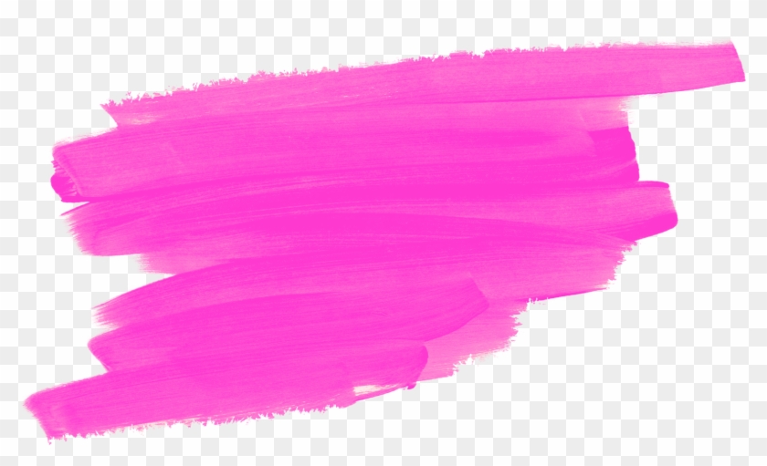 Pink Paint Brush - Pink Brush Stroke Png Clipart