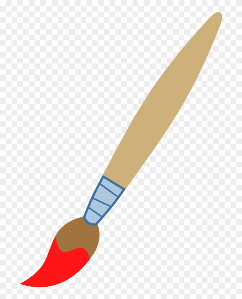 Paint Brush Clip Art Black And White Free - Paintbrush Clipart - Png Download