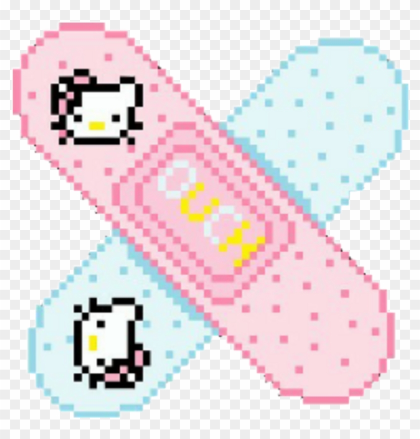 Band-aid Sticker - Hello Kitty Band Aid Transparent Clipart #28529