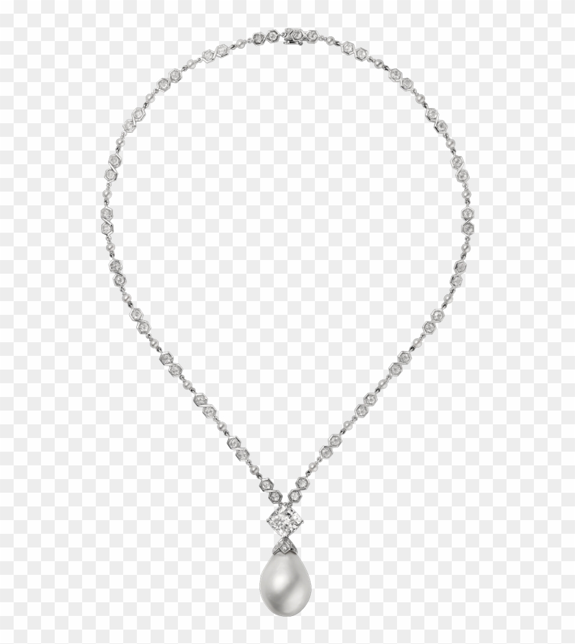Diamond Necklace With Pearl Png Clipart - Locket Necklace Clipart Transparent Png #28836