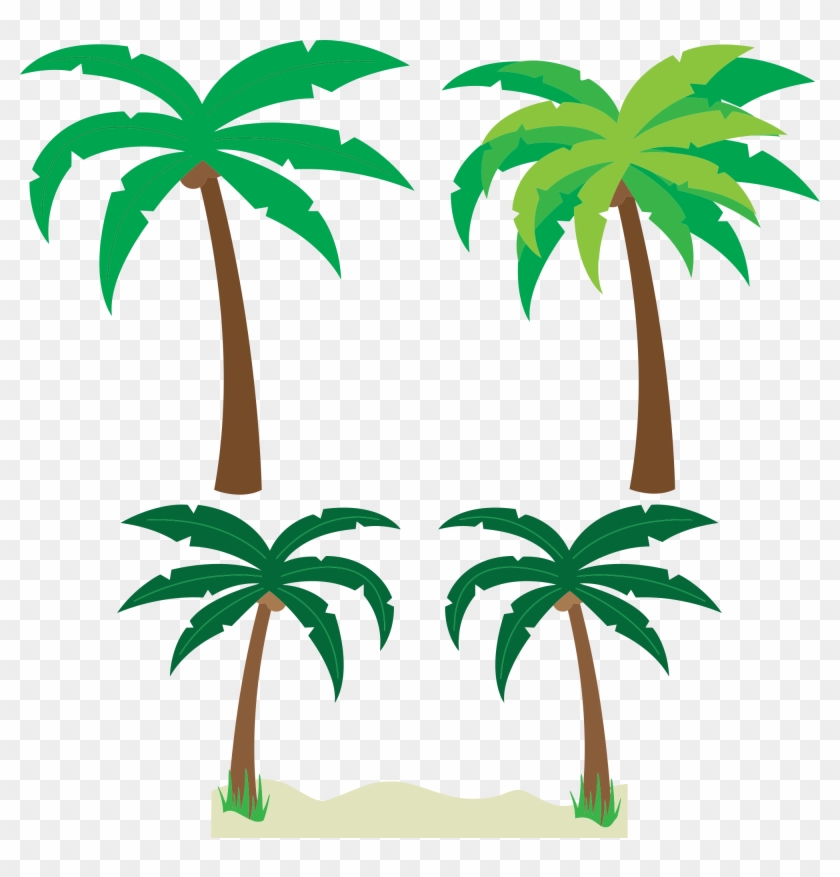 Free Cartoon Palm Trees Clipart Clipart And Vector - Tropical Palm Trees Clipart - Png Download #29024