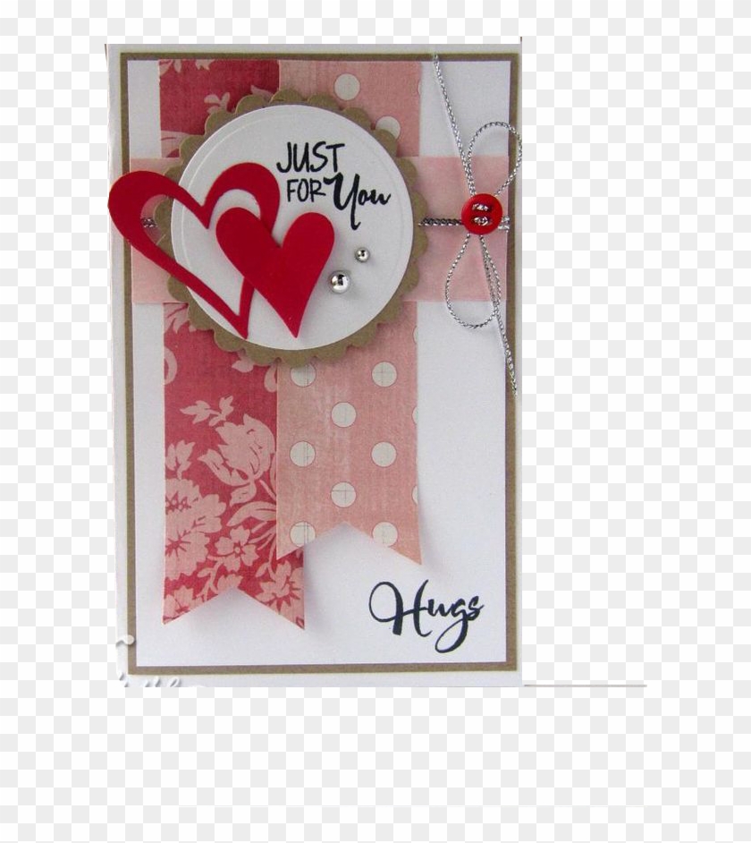 Handmade Card For Hug Day - Valentine's Day Clipart #29211