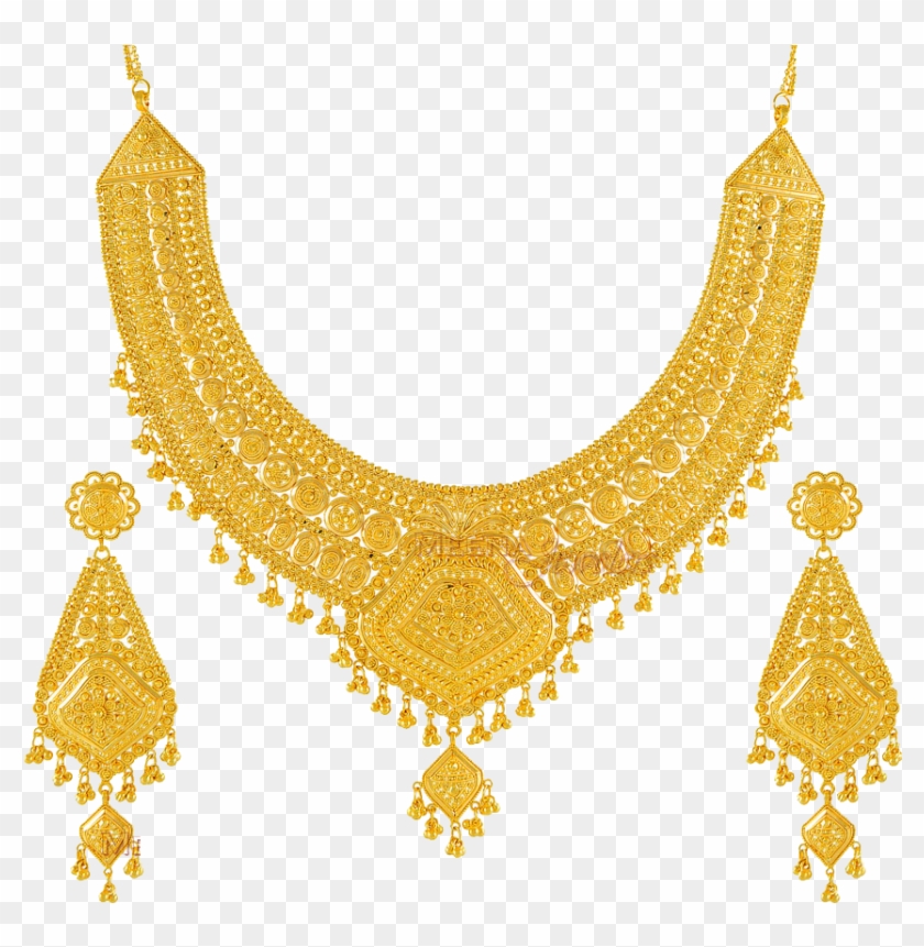 858 X 850 12 - Gold Jewellery Set Png Clipart #29318