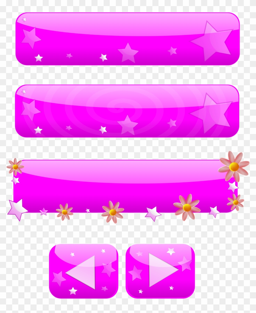 This Free Icons Png Design Of Pink Girl Buttons Clipart