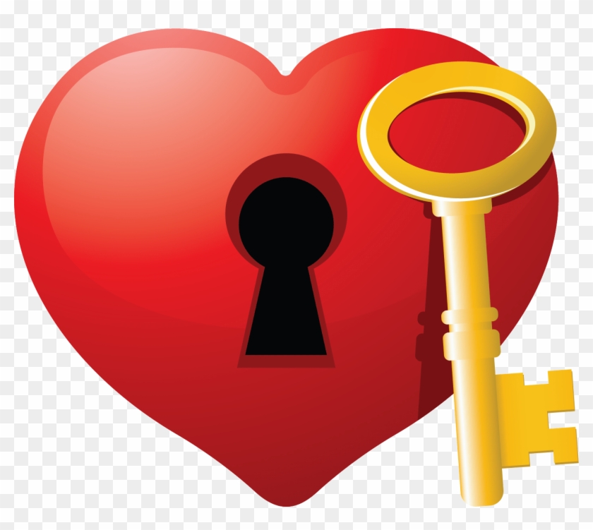 Bandaid Clipart Red - Hearts With A Key - Png Download