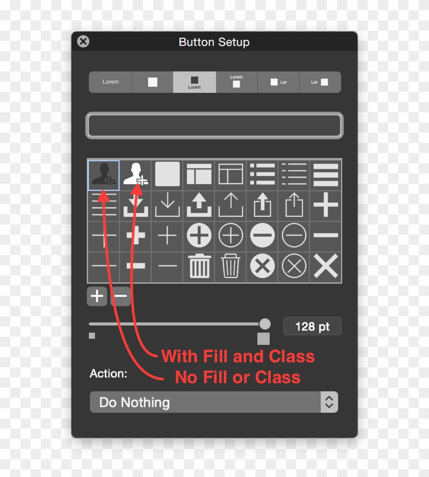 Filemaker Fill Vs No Fill - Filemaker Button Icons Clipart