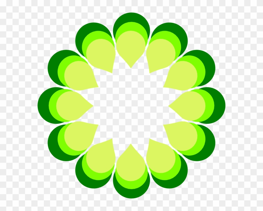 How To Set Use Geometric Flower Green Svg Vector Clipart #29620