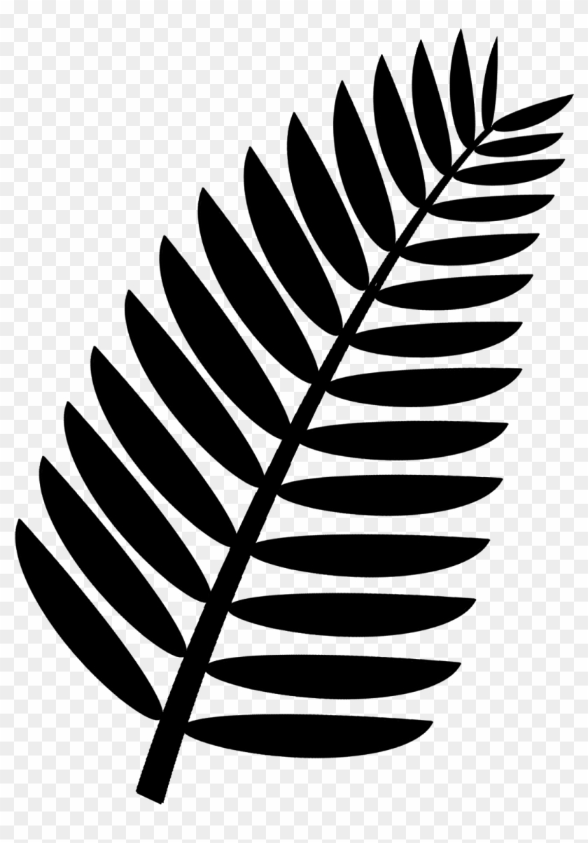 Palm Frond Clip Art Free - Palm Leaf Clipart Black And White - Png Download #29770