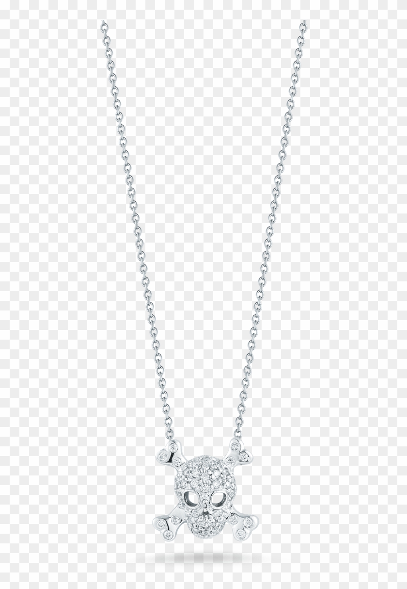 Tiny Treasuresskull And Crossbones Pendant With Diamonds - Pendant Clipart #200194