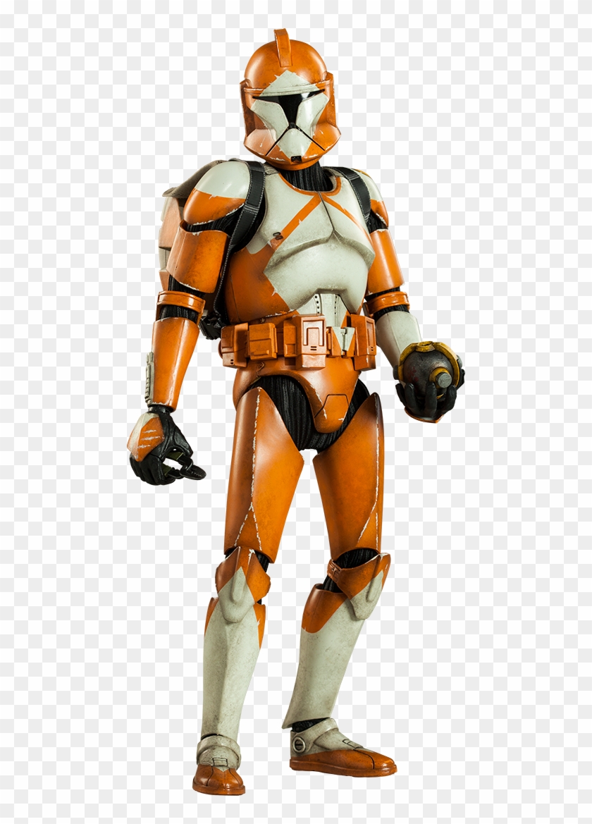 Bomb Squad Clone Trooper - Star Wars Orange Stormtrooper Clipart