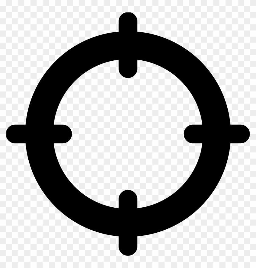 Graphic Black And White Target Icon Free Download Png - Get Location Icon Png Clipart #200665