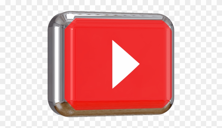 Youtube Play Button 3d Png - Traffic Sign Clipart