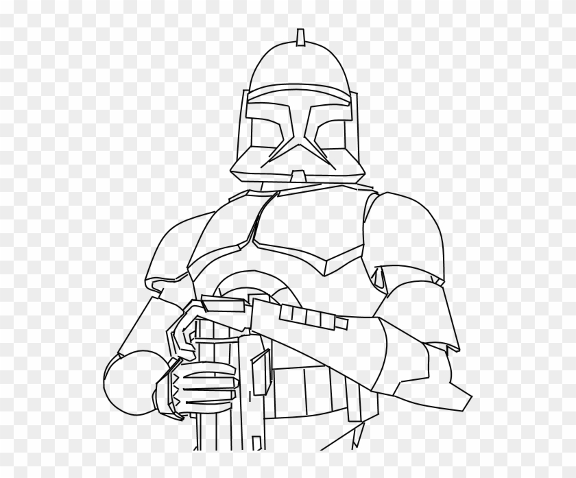 Clone Trooper Drawings - Phase 1 Clone Trooper Drawing Clipart #201092