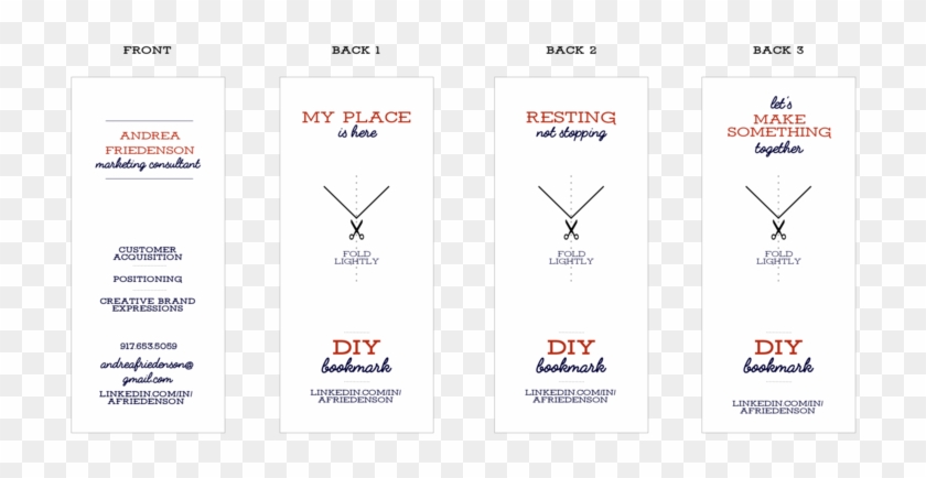 Diy Bookmark Mini Business Cards - Graphics Clipart #201642