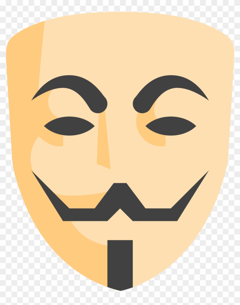 Anonymous Mask Icon Png - Transparent Background Anonymous Mask Png Clipart #201900