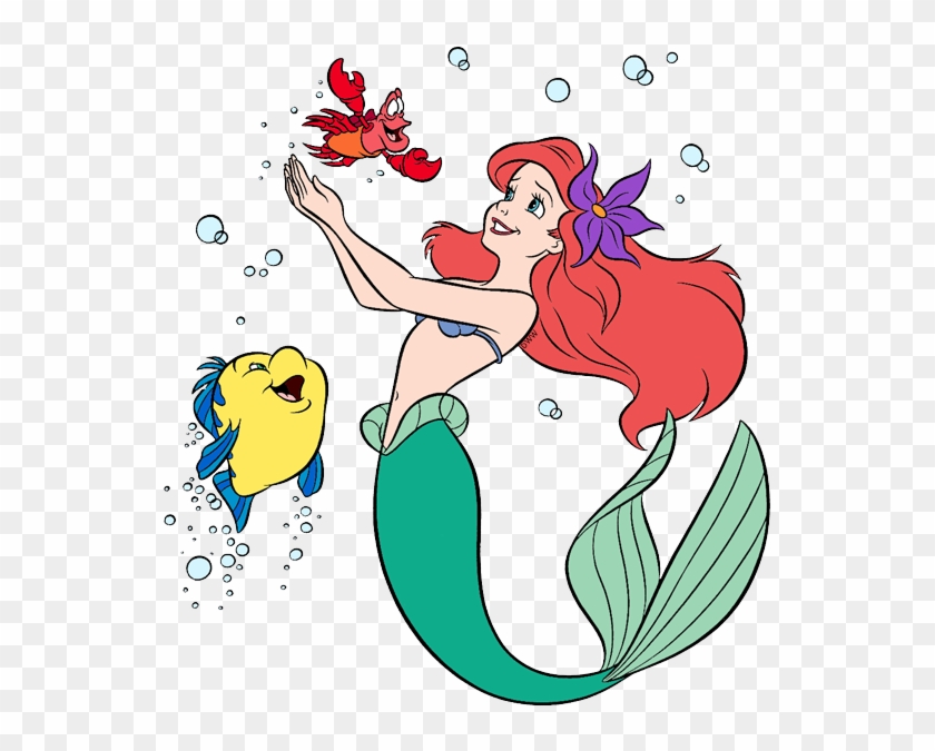 Graphic Free And Friends Clip Art Disney Galore Playful - Ariel Flounder And Sebastian Clipart - Png Download