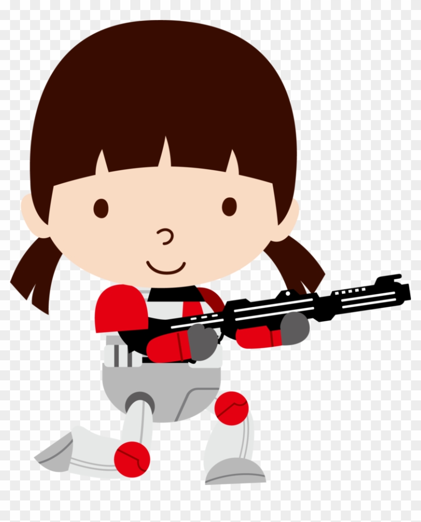 Clone Trooper Girl By On @ - Star Wars Clone Trooper Clipart - Png Download
