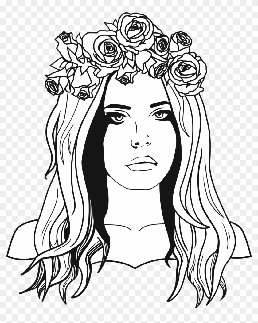 Born To Die Lana Del Rey Lips, Lana Del Rey Tattoos, - Lana Del Rey Line Art Clipart