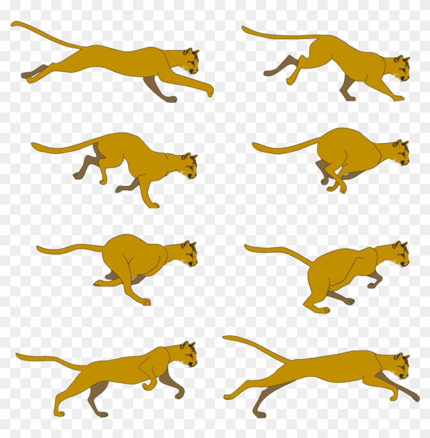 Runningcat - Running Cat Sprite Sheet Clipart
