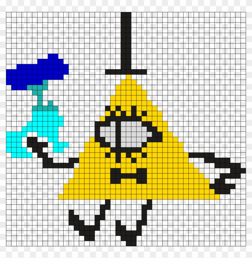 Bill Cipher Grravity Falls Perler Bead Pattern / Bead - Minecraft Pixel Bill Cipher Pixel Art Clipart