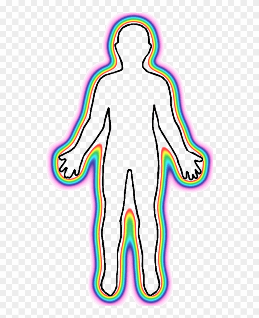 Com Outline Of Human Male Body With Glowing Aura - Body Scan Clip Art - Png Download