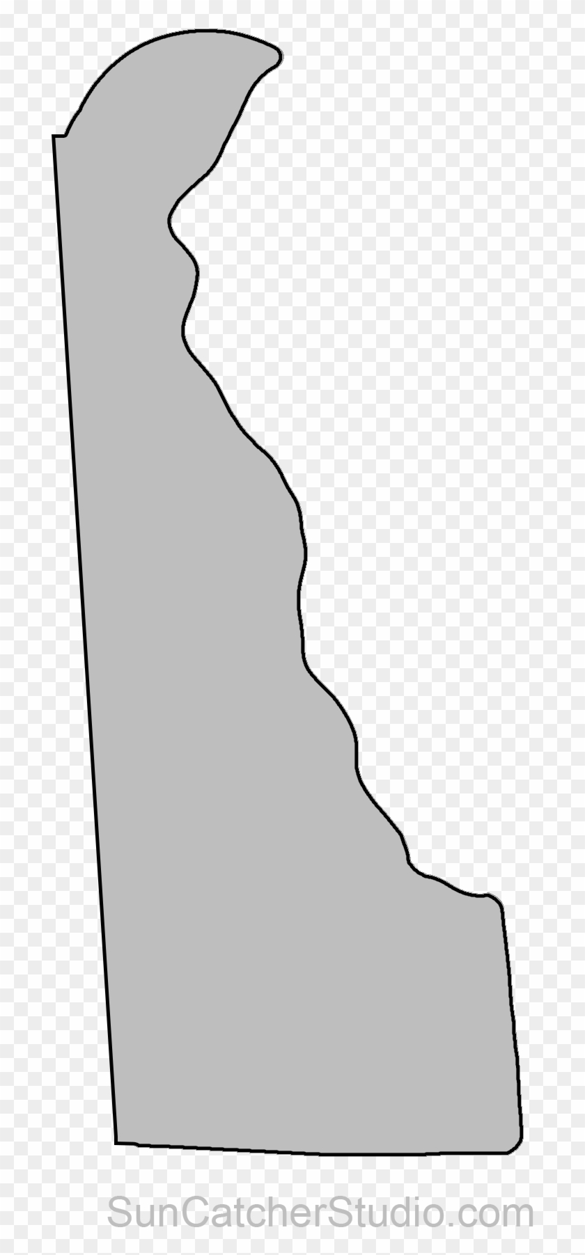 Delaware Map Outline Png Shape State Stencil Clip Art - Outline State Of Delaware Shape Transparent Png #202961