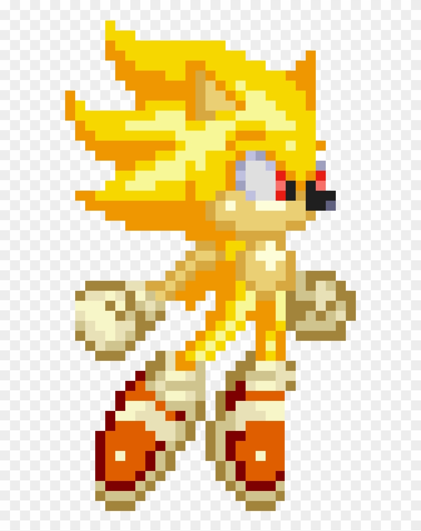 Sonic Sprite Png - Super Sonic The Hedgehog Sprite Fight Clipart