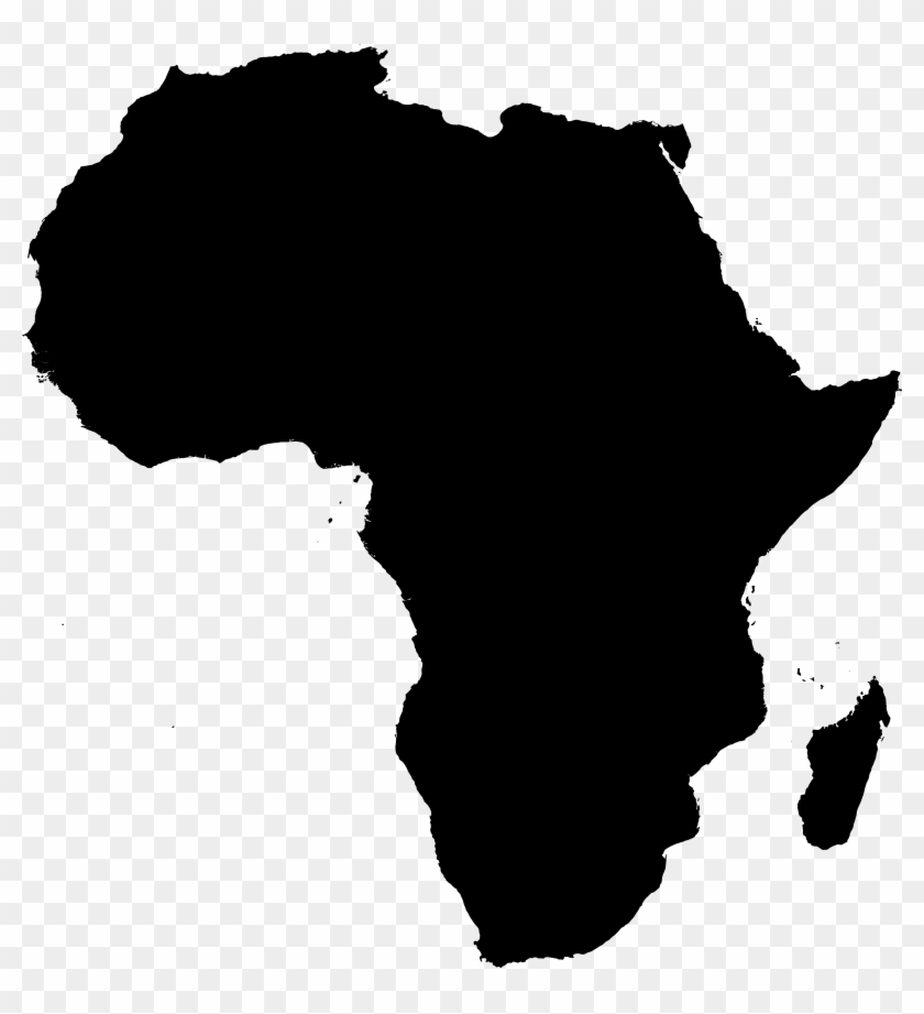 File - Africa-outline - Liberia In Africa Map Clipart #203088