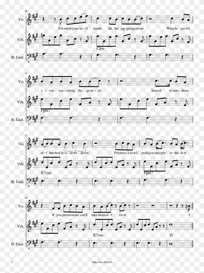 Training Wheels Sheet Music Composed By Melanie Martinez - Melanie Martinez Music Notes Clipart