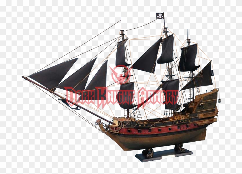 Captain Kidds Black Falcon Model Ship - Pirate Ship 3 Sails Clipart #203309