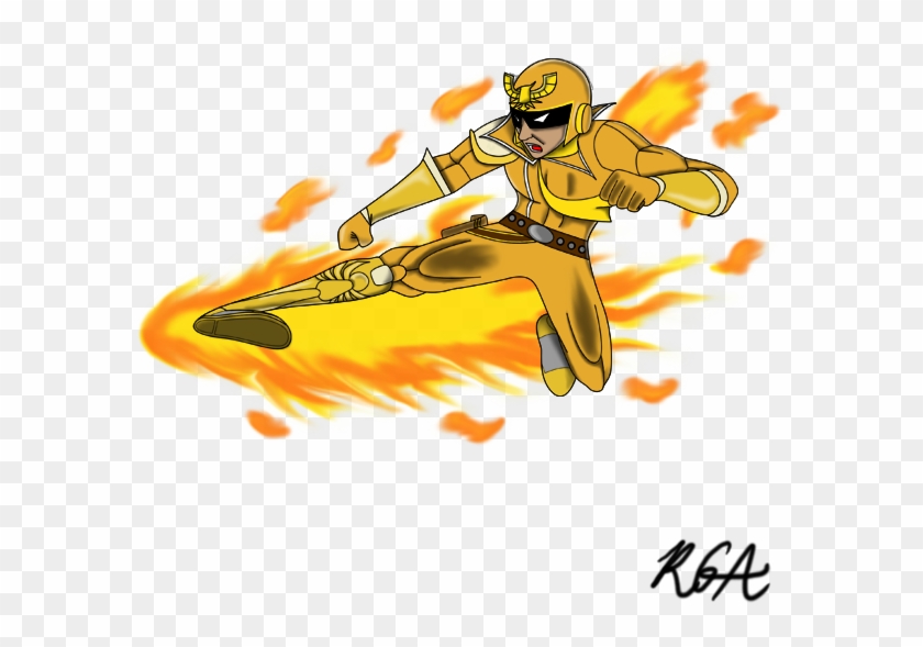 “ Golden Captain Falcon, Falcon Kicking His Way Into - Illustration Clipart