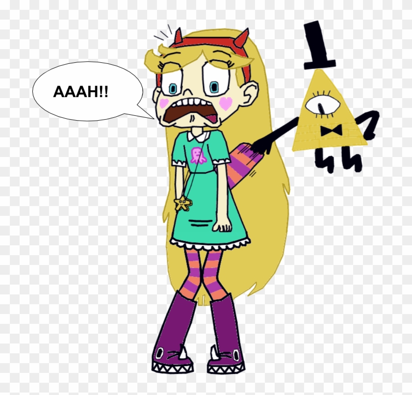 Wedgie Drawing Illustrations - Star Butterfly And Bill Cipher Clipart