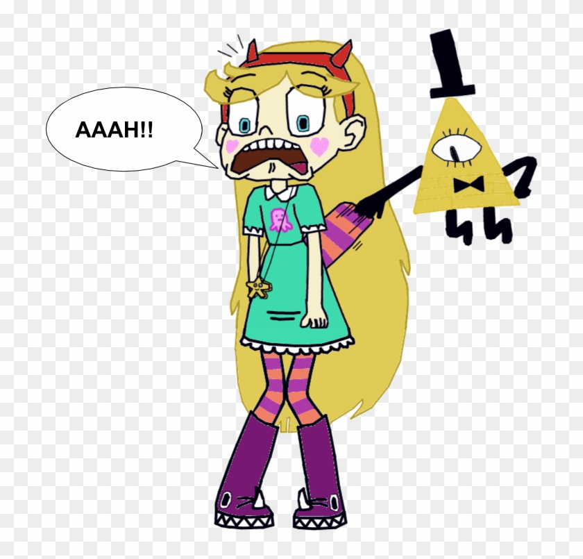 Wedgie Drawing Illustrations - Star Butterfly And Bill Cipher Clipart #204123