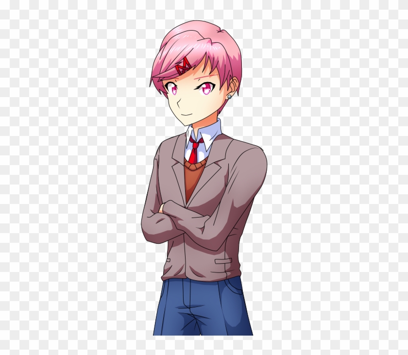 I'm Glad To Announce That Natsuki, That That 'tiny' - Ddlc Natsuki Sprites Clipart #205221