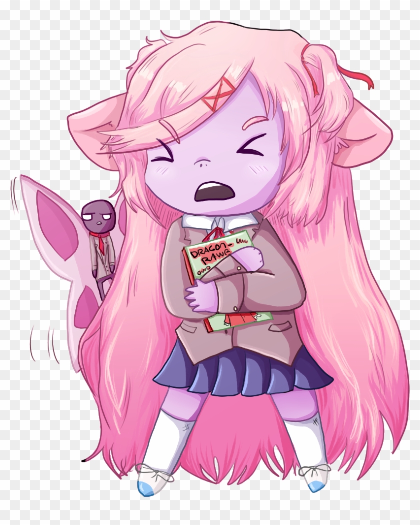 Mashup Of Natsuki From Ddlc And Lulu From League - Cartoon Clipart #205374