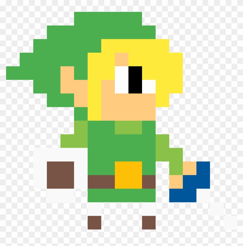 Pixel Toon Link - Deadpool Logo Pixel Art Clipart