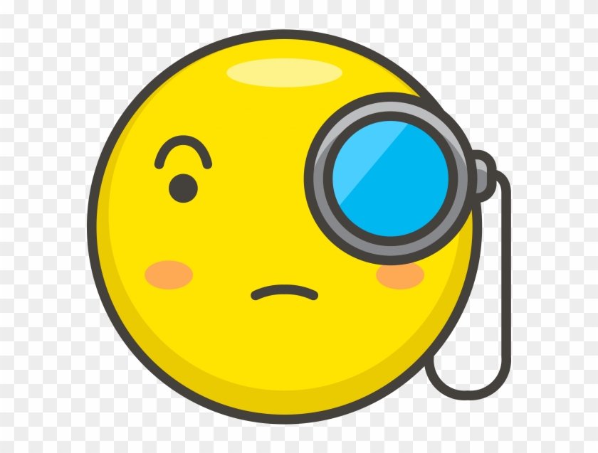 Face With Monocle Emoji - Icon Clipart #205584