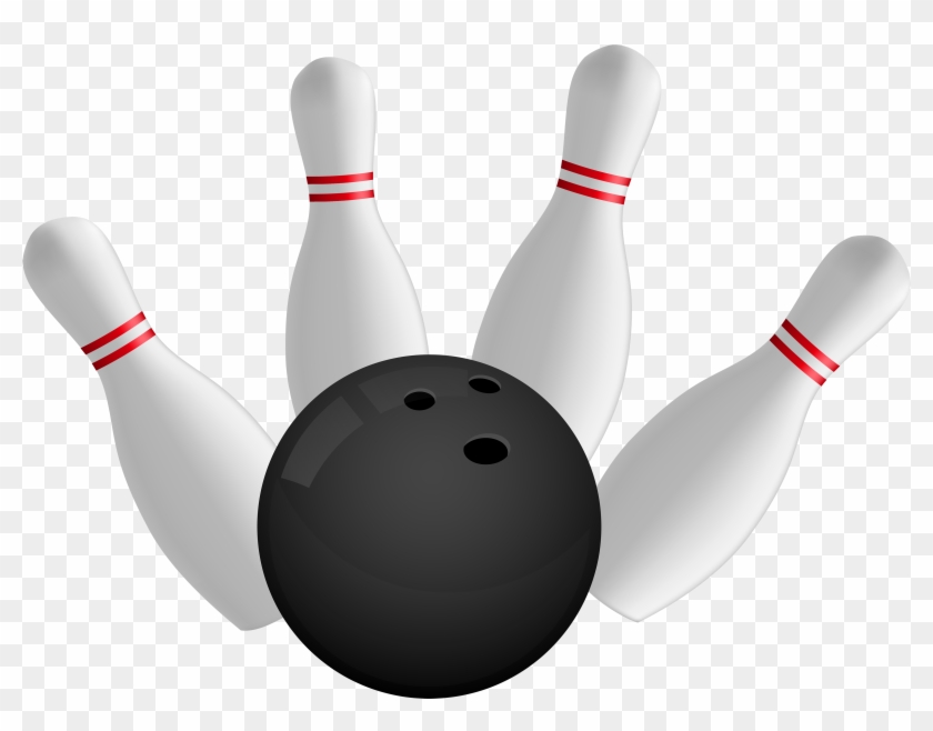 Bowling Ball And Pins Png Clipart - Bowling Ball With Pins Transparent Png #205787