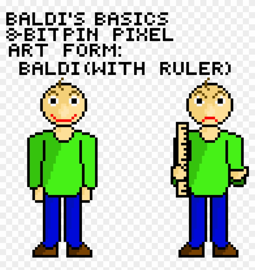 Baldi Basics Pixel Art - Baldi's Basics Pixel Art Clipart #205999