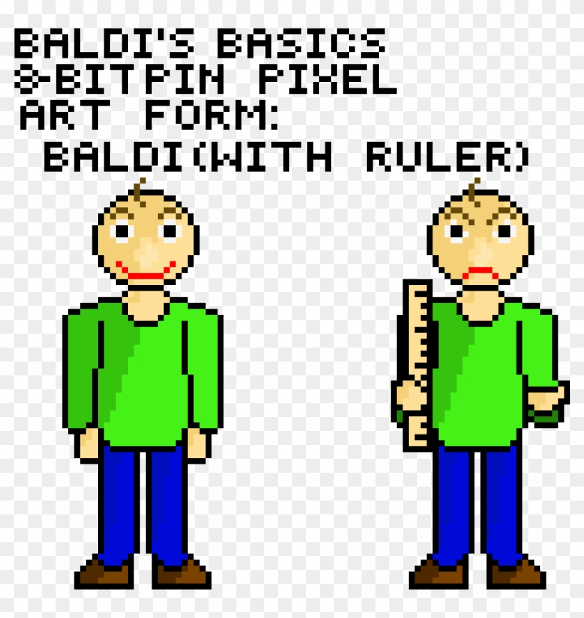 Baldi Basics Pixel Art - Baldi's Basics Pixel Art Clipart