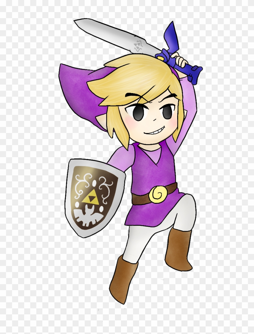 “ Purple Toon Link Alt - Cartoon Clipart #206097