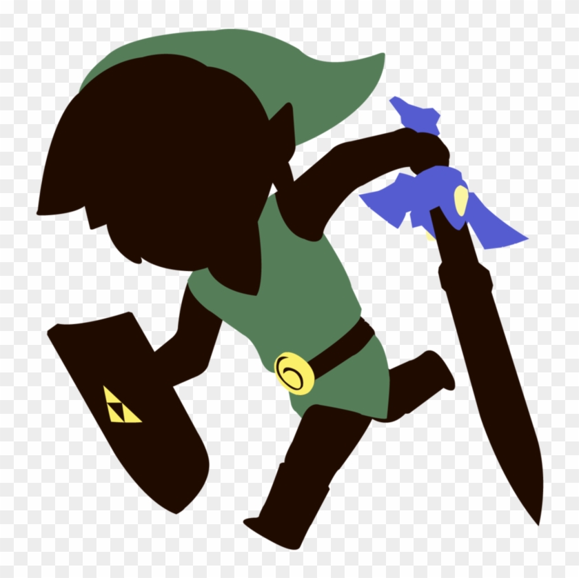 The Legend Of Zelda Clipart Silhouette - Toon Link Silhouette - Png Download #206124