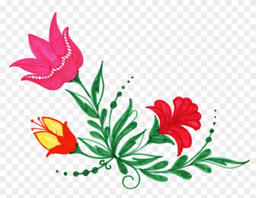 10 Colorful Flower Corner - Flower In Png Format Clipart #207926