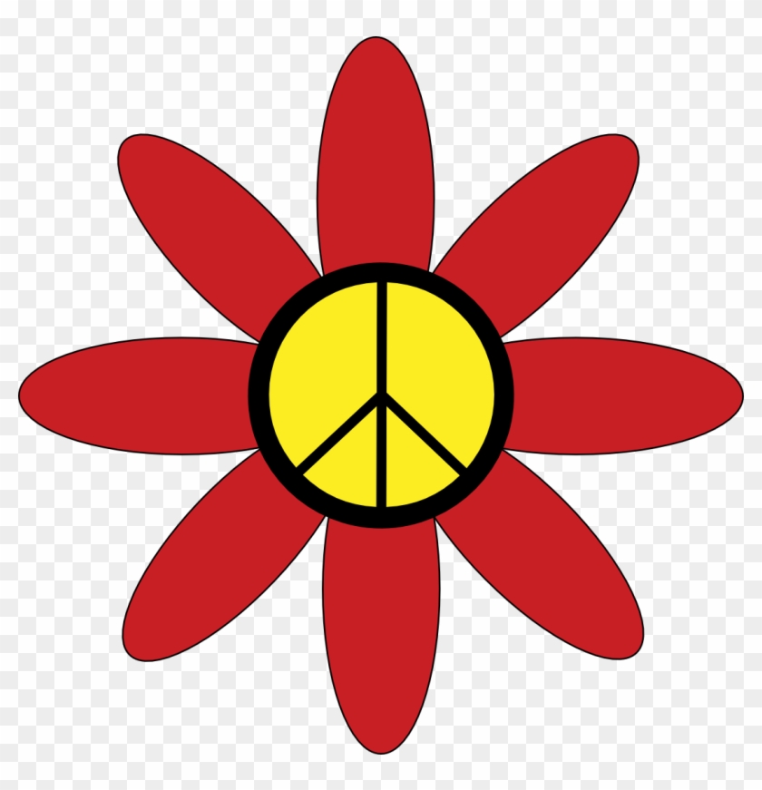 Hippie Flowers Png - Flower Silhouette Clip Art Transparent Png