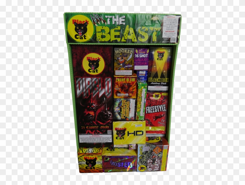 Black Cat Fireworks Assortment Clipart