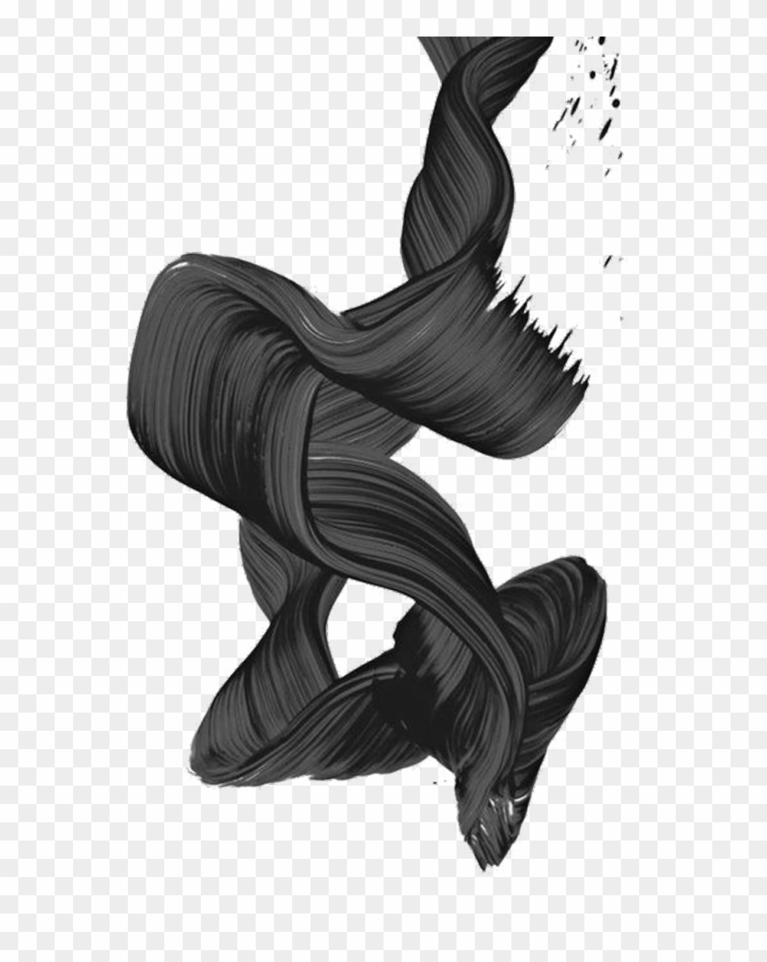 Brush Black Effect Dark Creative 4asno4i - Single Brush Stroke Painting Clipart