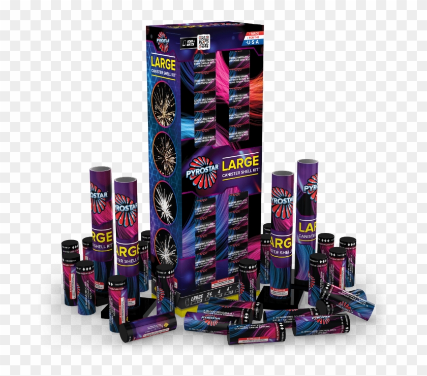 Pyrostar® 4" Large Canister Shell Kit - Energy Shot Clipart