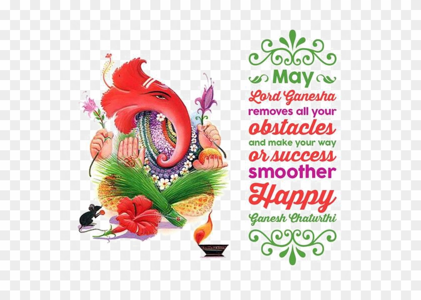 Ganesh Chaturthi Png Image - May Lord Ganesha Remove All Obstacles Clipart #208650