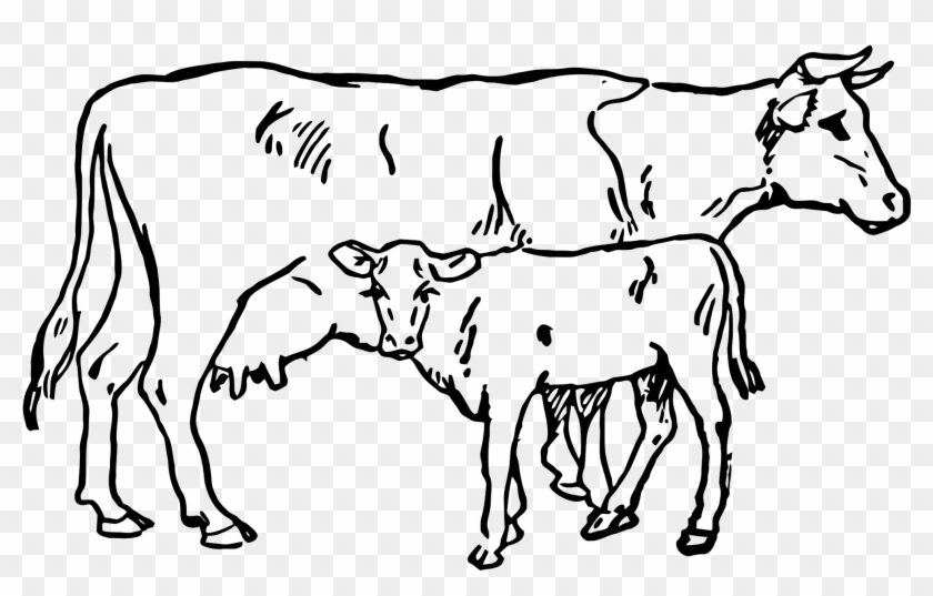 Indian Cow With Calf Png - Election Symbols In India Cow Clipart