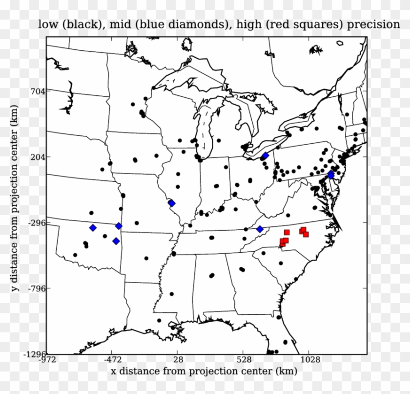 Locations Of Air Quality System Co Monitors And Their - Air Pollution Clipart #209404